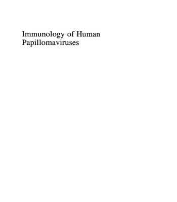 خرید و دانلود نسخه کامل کتاب Immunology of Human Papillomaviruses