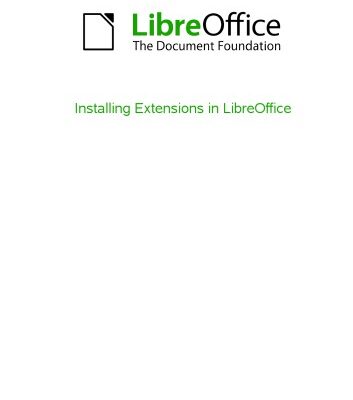 خرید و دانلود نسخه کامل کتاب Installing Extensions in LibreOffice