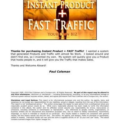 خرید و دانلود نسخه کامل کتاب Instant product + fast traffic