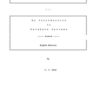 خرید و دانلود نسخه کامل کتاب Instructor’s Manual for an Introduction to Database Systems