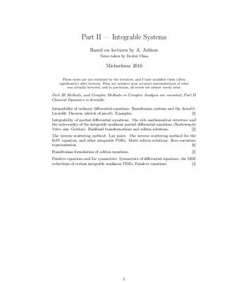خرید و دانلود نسخه کامل کتاب Integrable Systems