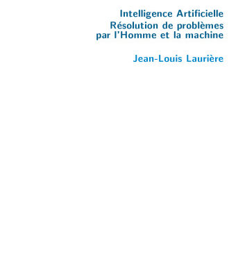 خرید و دانلود نسخه کامل کتاب Intelligence artificielle – Résolution de problèmes par l’homme et la machine
