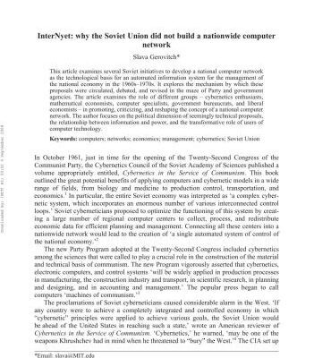 خرید و دانلود نسخه کامل کتاب InterNyet: why the Soviet Union did not build a nationwide computer network