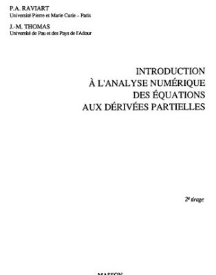 خرید و دانلود نسخه کامل کتاب Introduction à l’analyse numérique des équations aux dérivées partielles