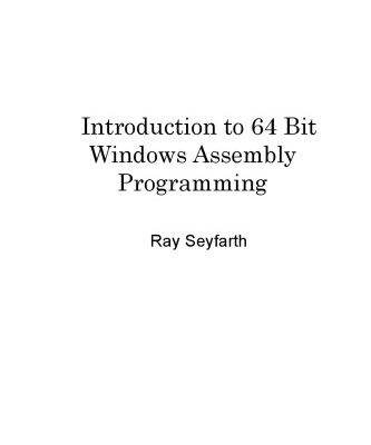 خرید و دانلود نسخه کامل کتاب Introduction to 64 Bit Windows Assembly Programming