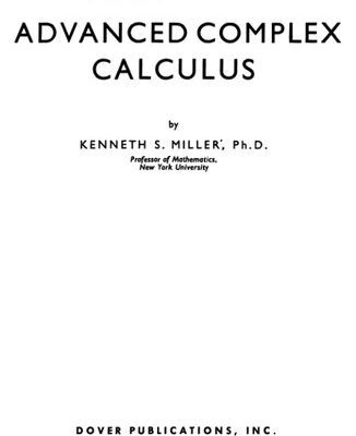 خرید و دانلود نسخه کامل کتاب Introduction to advanced complex calculus