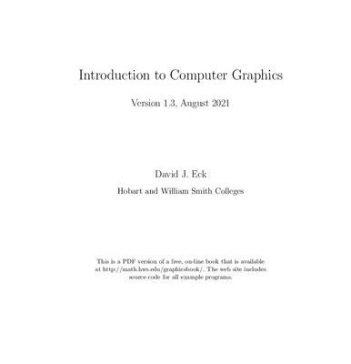 خرید و دانلود نسخه کامل کتاب Introduction to Computer Graphics