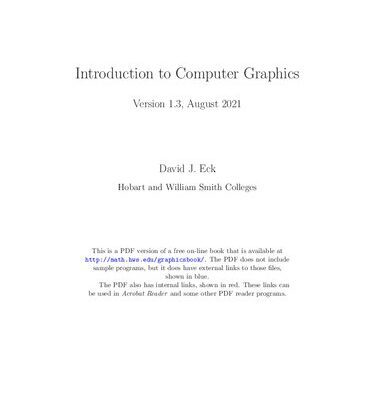 خرید و دانلود نسخه کامل کتاب Introduction to Computer Graphics