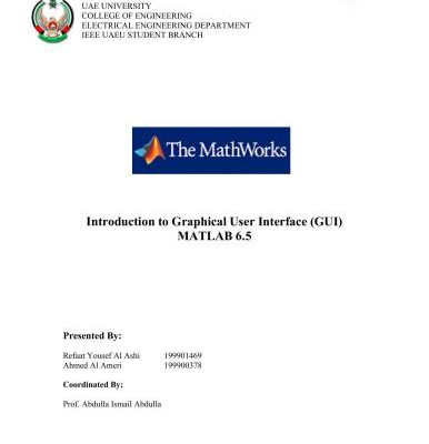 خرید و دانلود نسخه کامل کتاب Introduction to Graphical User Interface (GUI) MATLAB 6.5