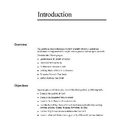 خرید و دانلود نسخه کامل کتاب Introduction to IP QoS (Course)