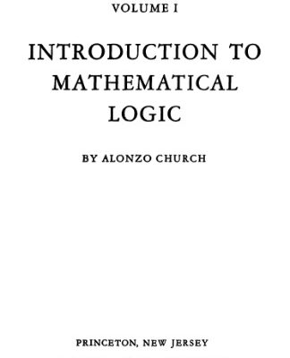 خرید و دانلود نسخه کامل کتاب Introduction to Mathematical Logic Alonzo Church