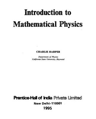 خرید و دانلود نسخه کامل کتاب Introduction to Mathematical Physics