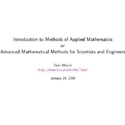 خرید و دانلود نسخه کامل کتاب Introduction to methods of applied mathematics