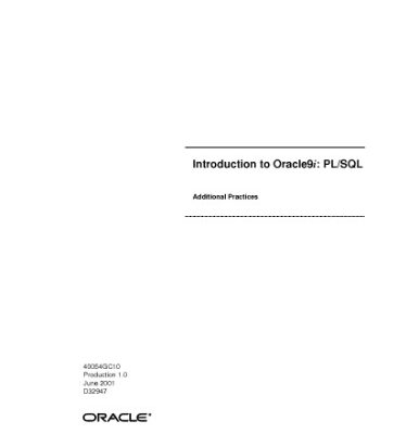 خرید و دانلود نسخه کامل کتاب Introduction to Oracle9i – PL SQL Additional Practices