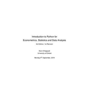 خرید و دانلود نسخه کامل کتاب Introduction to Python for Econometrics, Statistics and Data Analysis