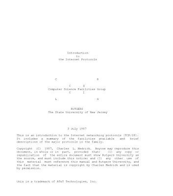 خرید و دانلود نسخه کامل کتاب Introduction to the Internet protocols
