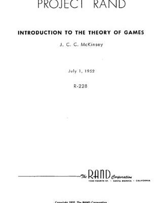 خرید و دانلود نسخه کامل کتاب Introduction to the theory of games