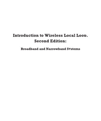 خرید و دانلود نسخه کامل کتاب Introduction to Wireless Local Loop: Broadband and Narrowband Systems (Artech House Mobile Communications Library.)