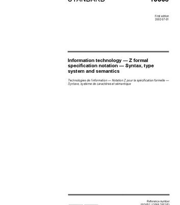 خرید و دانلود نسخه کامل کتاب ISO-IEC 13568-2002 Z formal specification notation — Syntax, type system and semantics