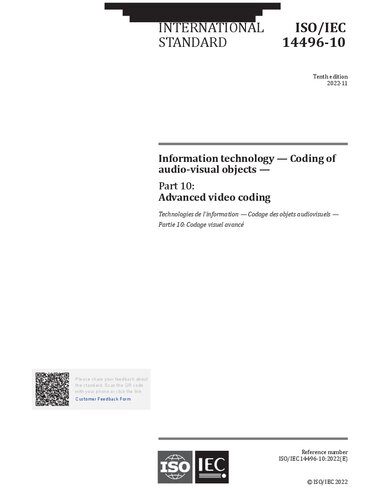 خرید و دانلود نسخه کامل کتاب ISO/IEC 14496-10:2022 – Information technology – Coding of audio-visual objects – Part 10: Advanced video coding_686bb340b441f.jpeg خرید و دانلود نسخه کامل کتاب ISO/IEC 14496-10:2022 – Information technology – Coding of audio-visual objects – Part 10: Advanced video coding
