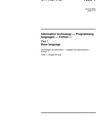 خرید و دانلود نسخه کامل کتاب ISO/IEC 1539-1:2003 – Programming Languages – Fortran – Base language