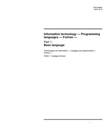 خرید و دانلود نسخه کامل کتاب ISO/IEC 1539-1:2010 – Programming Languages – Fortran – Base language