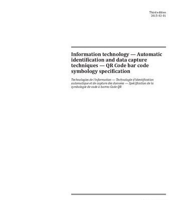 خرید و دانلود نسخه کامل کتاب ISO/IEC 18004:2015, Third Edition: Information technology – Automatic identification and data capture techniques – QR Code bar code symbology specification