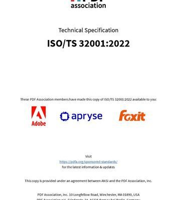 خرید و دانلود نسخه کامل کتاب ISO/TS 32001:2022 Document management – Portable Document Format – Extensions to Hash Algorithm Support in ISO 32000-2 (PDF 2.0) (sponsored)