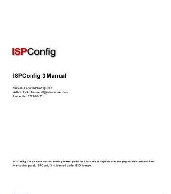 خرید و دانلود نسخه کامل کتاب ISPConfig 3 Manual Version 1.4 for ISPConfig 3.0.5 (2013-02-22)