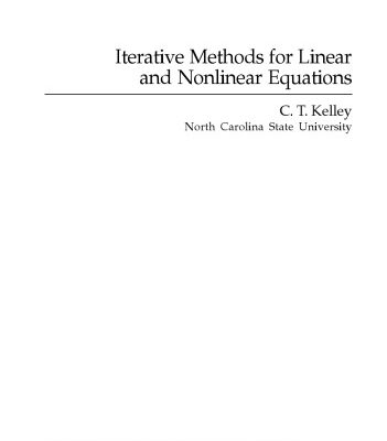 خرید و دانلود نسخه کامل کتاب Iterative Methods For Solving Linear And Nonlinear Equations