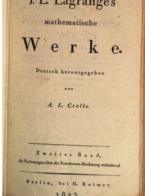 خرید و دانلود نسخه کامل کتاب J. L. Lagranges mathematische Werke