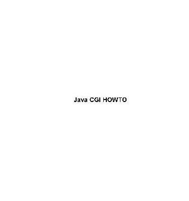 خرید و دانلود نسخه کامل کتاب Java CGI HOWTO