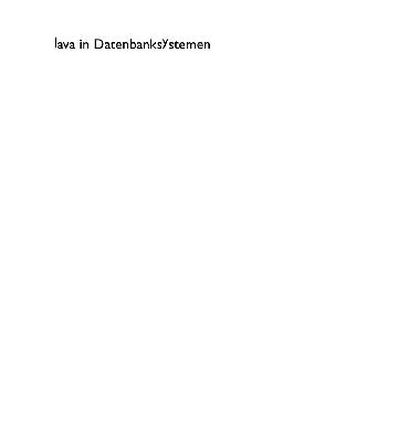 خرید و دانلود نسخه کامل کتاب Java in Datenbanksystemen