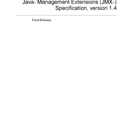 خرید و دانلود نسخه کامل کتاب Java™ Management Extensions (JMX™) Specification, version 1.4: Final Release