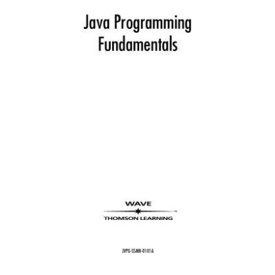 خرید و دانلود نسخه کامل کتاب Java Programming Fundamentals