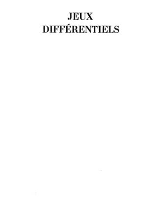 خرید و دانلود نسخه کامل کتاب Jeux différentiels