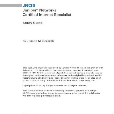خرید و دانلود نسخه کامل کتاب JNCIS = Juniper Networks Certified Internet Specialist: study guide