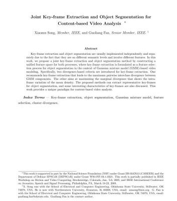 خرید و دانلود نسخه کامل کتاب Joint Key-frame Extraction and Object Segmentation for Content-based Video Analysis