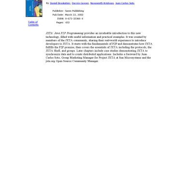 خرید و دانلود نسخه کامل کتاب JXTA: Java P2P Programming