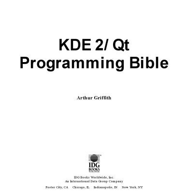 خرید و دانلود نسخه کامل کتاب KDE 2/QT programming bible