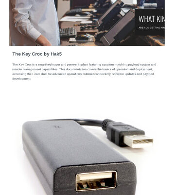 خرید و دانلود نسخه کامل کتاب Key Croc: Guide to the Keylogging Attack Platform