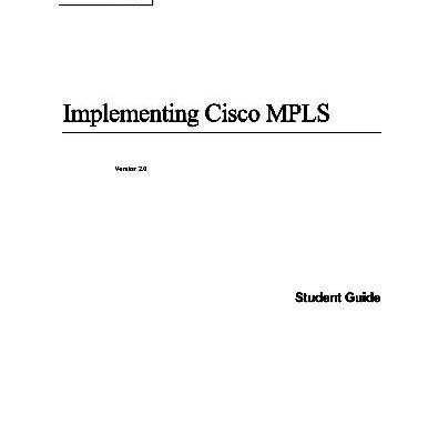 خرید و دانلود نسخه کامل کتاب KnowledgeNet Implementing Cisco MPLS (MPLS) 2 0 Student Guide