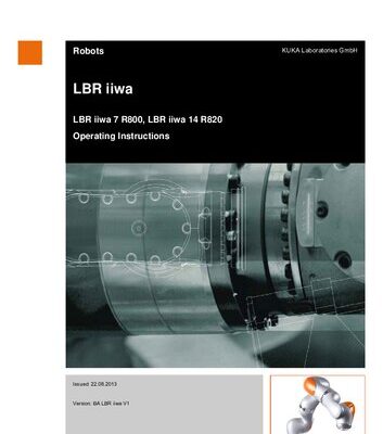 خرید و دانلود نسخه کامل کتاب KUKA LBR iiwa Operating Instructions