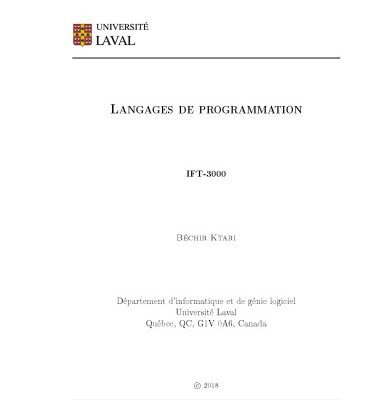 خرید و دانلود نسخه کامل کتاب Langages de programmation [IFT-3000]