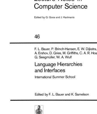 خرید و دانلود نسخه کامل کتاب Language Hierarchies and Interfaces: International Summer School