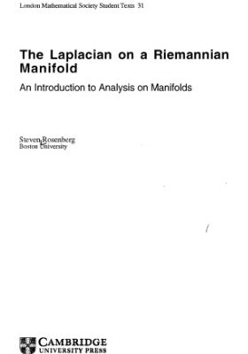 خرید و دانلود نسخه کامل کتاب Laplacian on Riemannian manifold