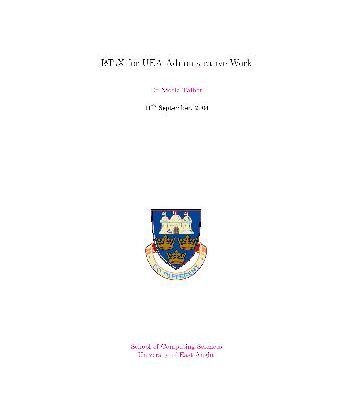 خرید و دانلود نسخه کامل کتاب LaTeX for UEA Administrative Work