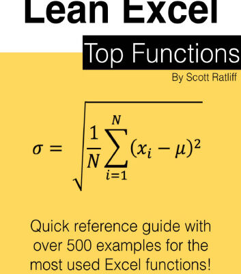 خرید و دانلود نسخه کامل کتاب Lean Excel: Top Functions: Quick Reference Guide with 500 Examples!