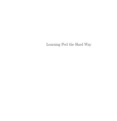 خرید و دانلود نسخه کامل کتاب Learning Pearl the Hard Way