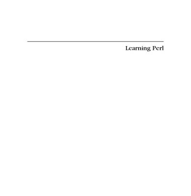 خرید و دانلود نسخه کامل کتاب Learning Perl